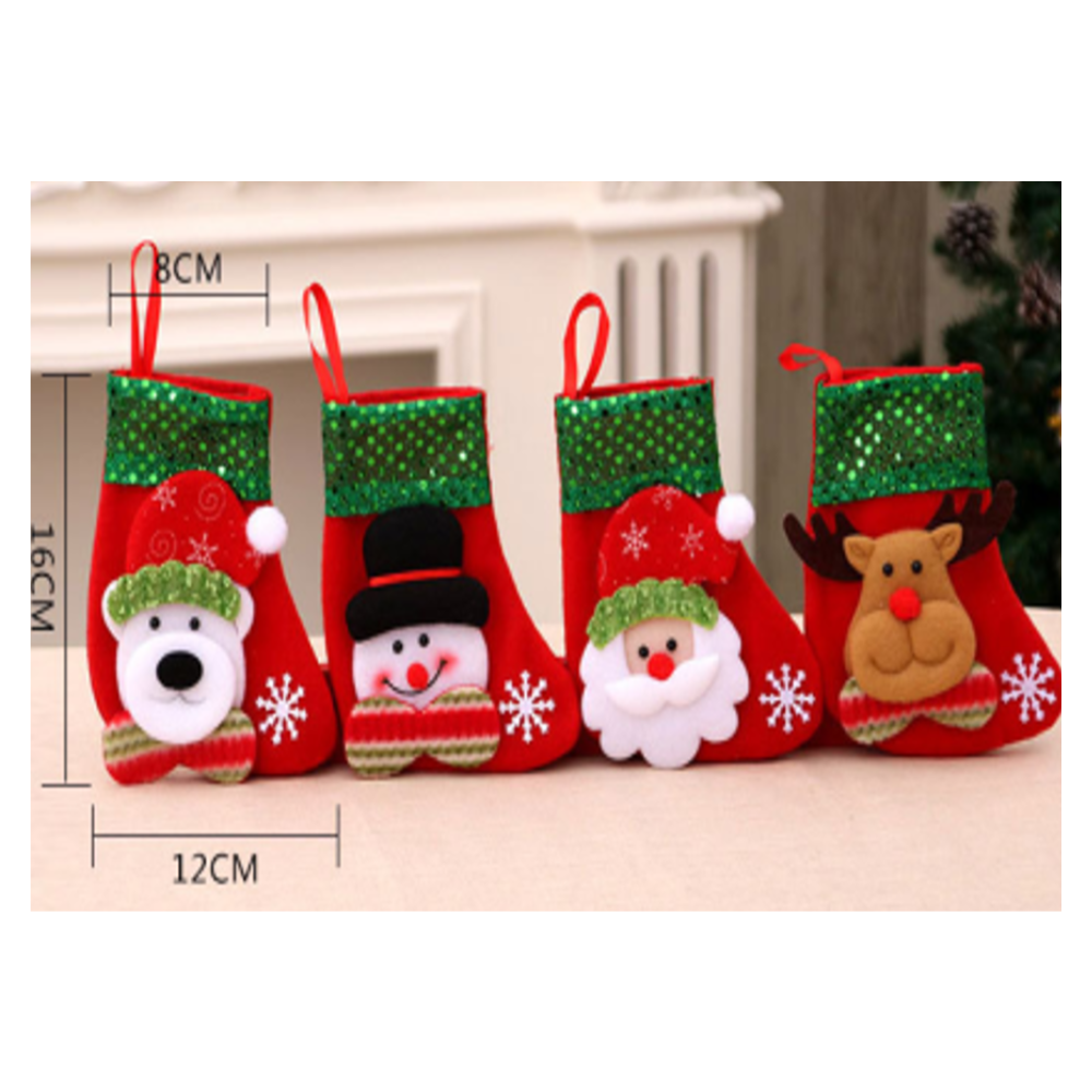 Dekoračné vianočné ponožky - rôzne druhy