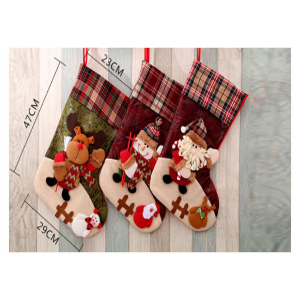 Dekoračné vianočné ponožky - rôzne druhy