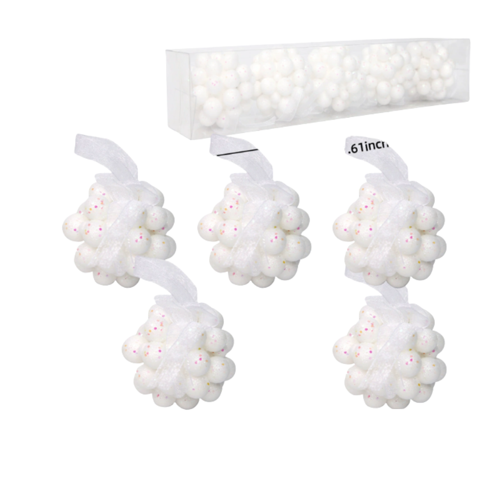 Penové vianočné gule - 5ks rôzne farby