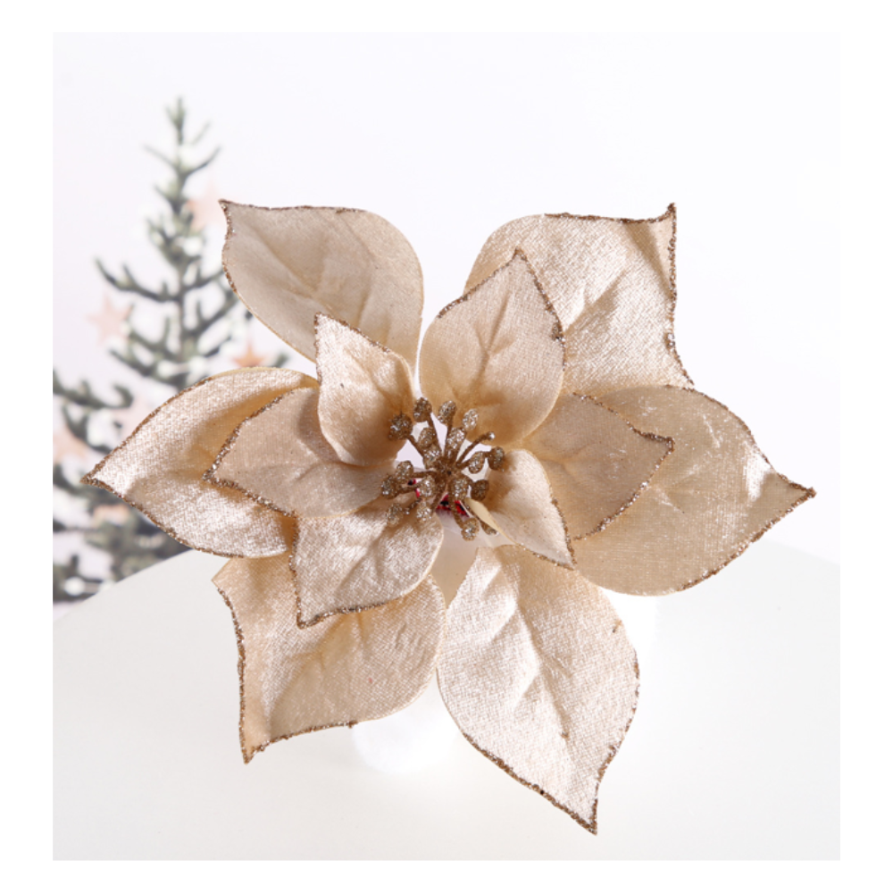 Vianočná ruža - 21cm, rôzne farby