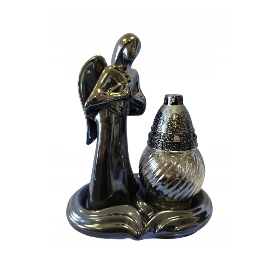 Kahanec so soškou anjel - sivá