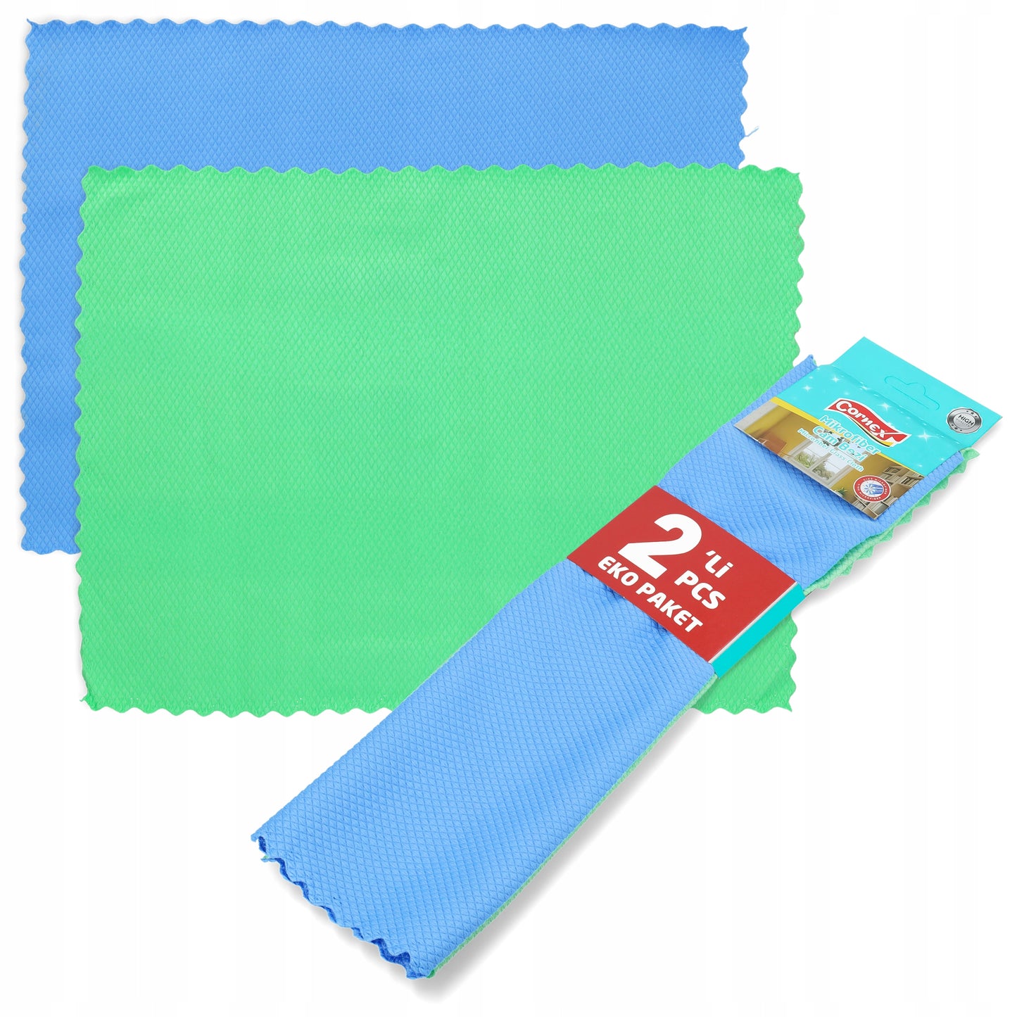 Cornex – mikrotenové utierky farebné, balenie 2 ks