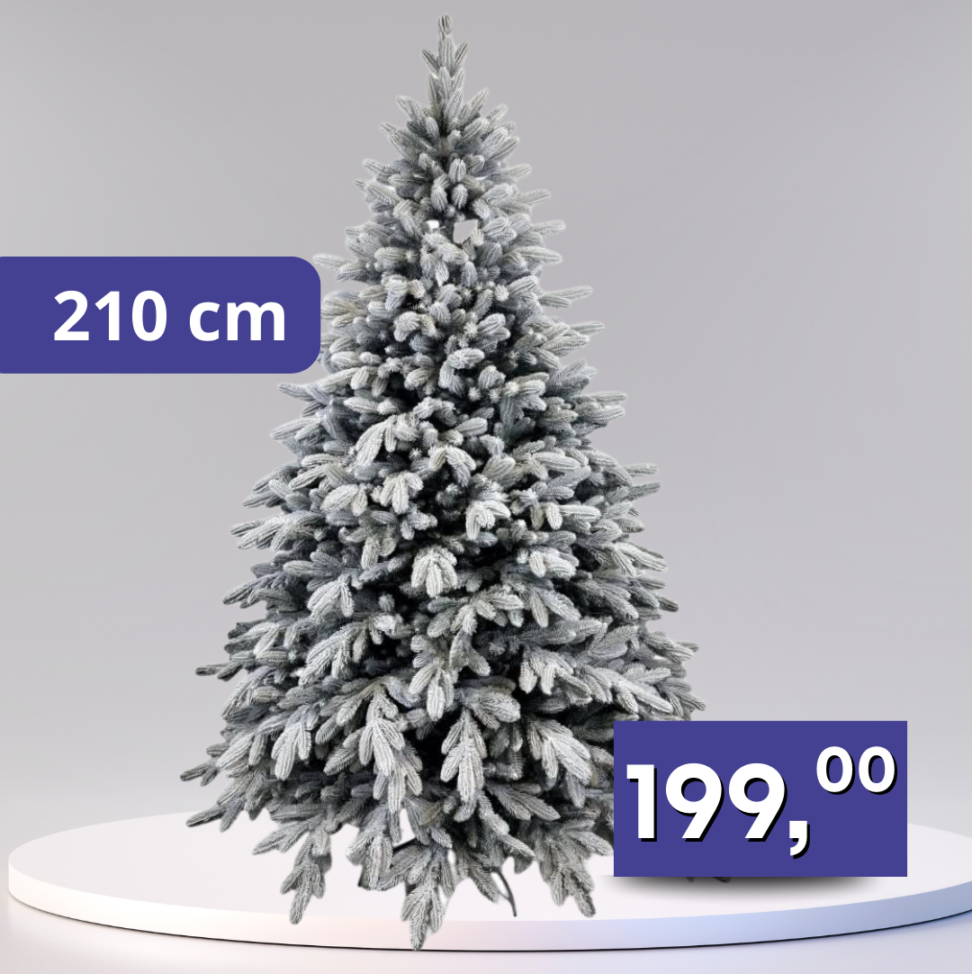 Zasnežený vianočný stromček, rôzne veľkosti