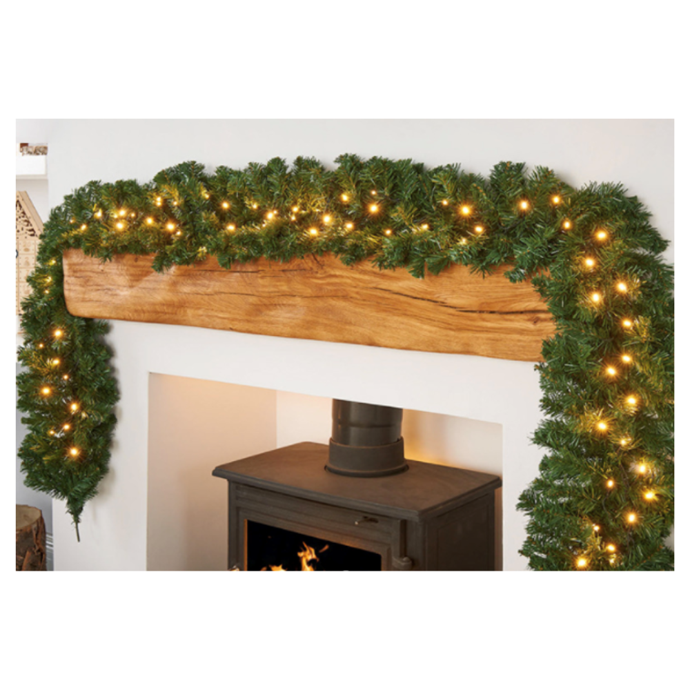 Vianočná girlanda s LED - 2,7m rôzne druhy