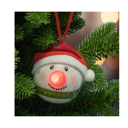 LED guľa so snehuliakom