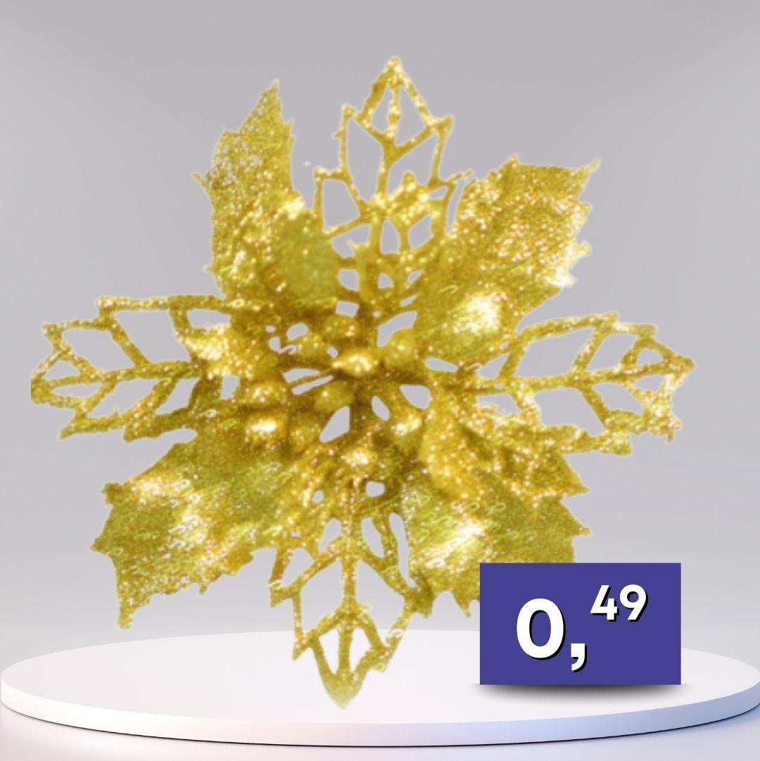 Vianočná ruža - 10cm, rôzne farby