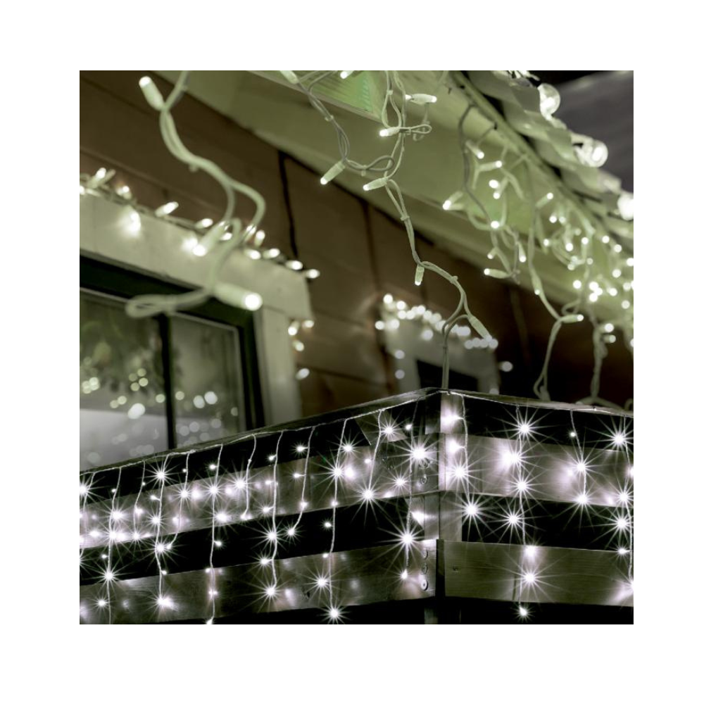 LED svietiaci záves cencúľ 5m, rôzne farby