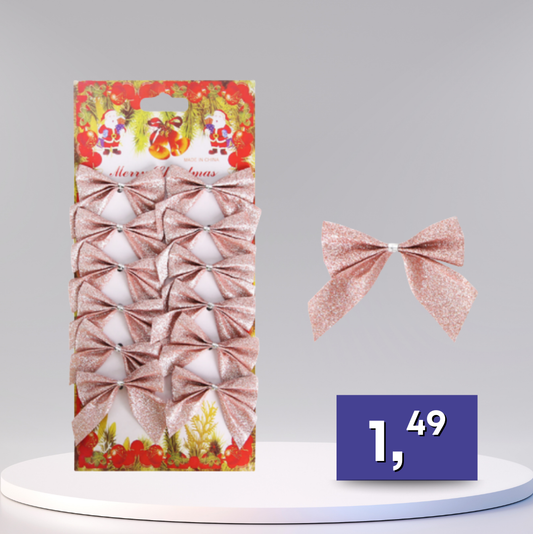 Ozdobné mašle 12ks - rôzne farby