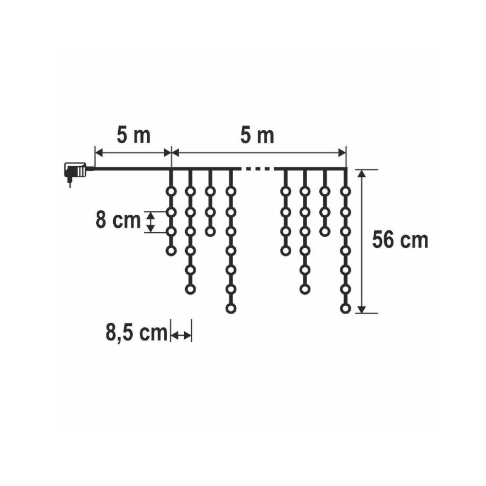 LED svetelná reťaz 5m