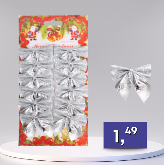 Ozdobné mašle 12ks - rôzne farby