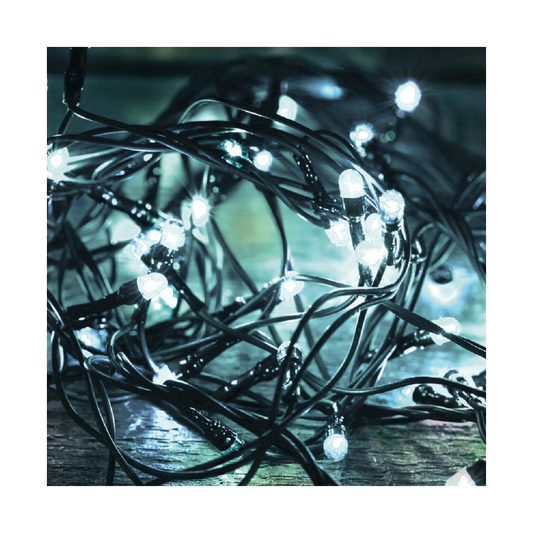 LED svietiaca reťaz 14m, studená biela