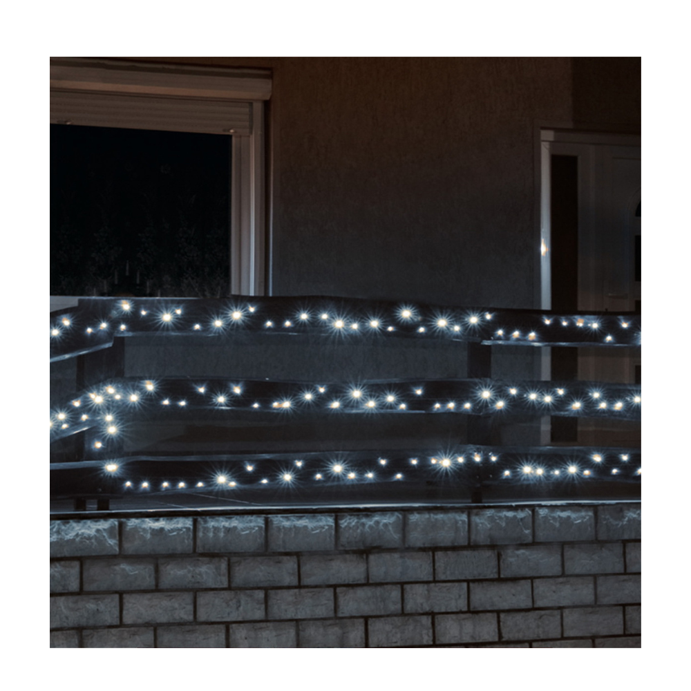 LED svietiaca reťaz 14m, studená biela