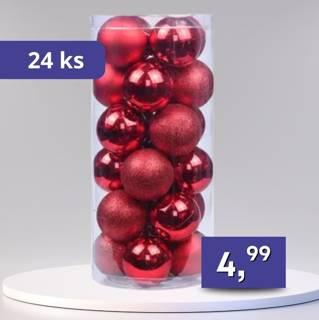 Vianočné gule - rôzne farby a veľkosti