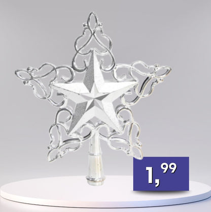 Vianočná hviezda na stromček - 20cm rôzne farby