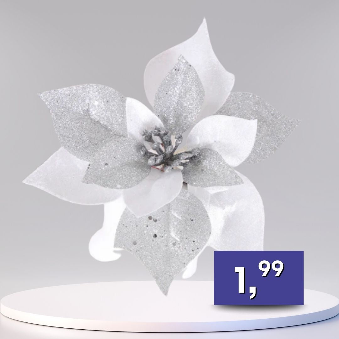 Vianočná ruža - 21cm, rôzne farby