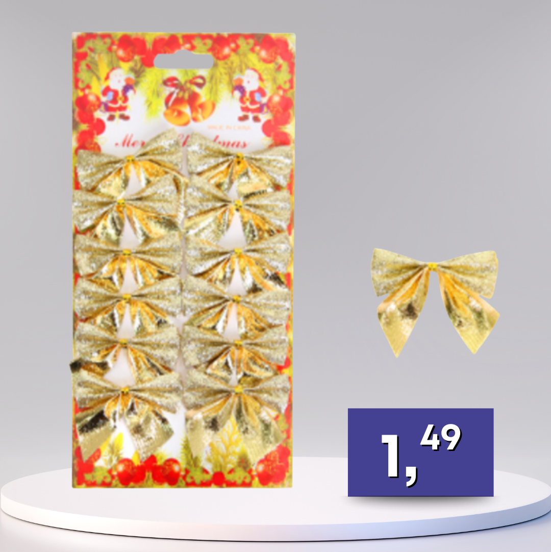 Ozdobné mašle 12ks - rôzne farby