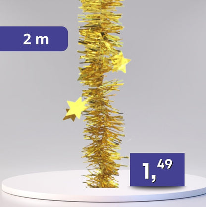 Girlanda s hviezdami - 2m rôzne farby