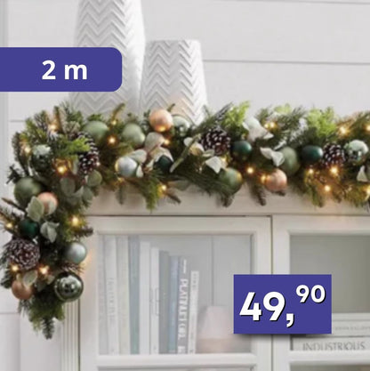 Vianočná girlanda - 2m rôzne druhy