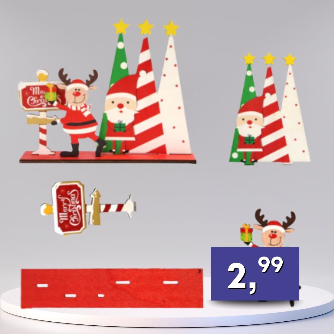 Drevená vianočná dekorácia, rôzne druhy