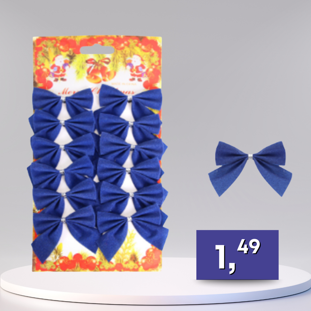 Ozdobné mašle 12ks, rôzne farby