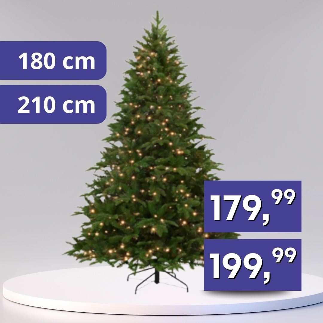 Vianočný stromček, s LED osvetlením, 180cm - 800 vetvičiek 250LED