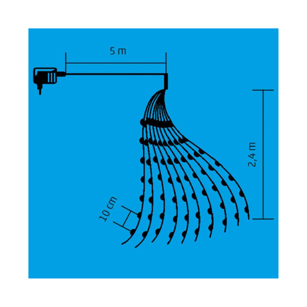 Zväzok mikro LED svietiacich reťazcov 2,4m, rôzne farby