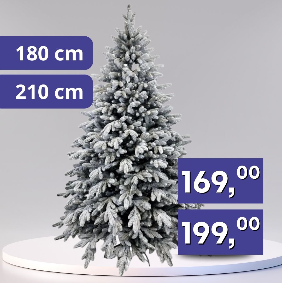 Zasnežený vianočný stromček, rôzne veľkosti