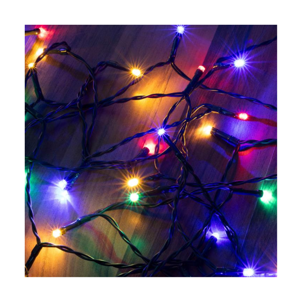 Vianočná LED reťaz na batérie 4,9m, rôzne farby