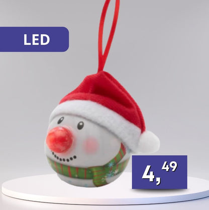 LED guľa so snehuliakom