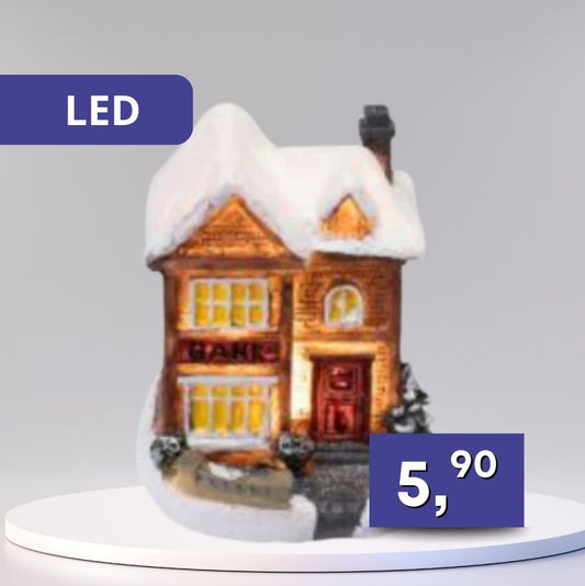 Zimné LED domčeky farebné, rôzne druhy