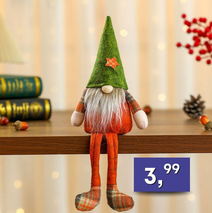 Sediaci vianočný trpaslík - rôzne farby