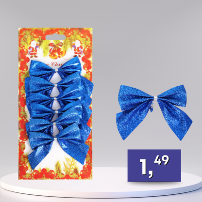 Ozdobné mašle 6ks, rôzne farby