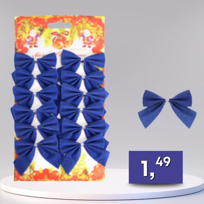 Ozdobné mašle 12ks - rôzne farby