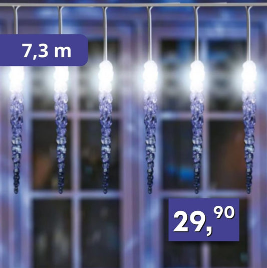 Svetelná reťaz s cencúľmi 7,3m