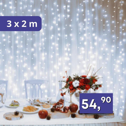 LED záves cencúľ 3x2m, rôzne farby