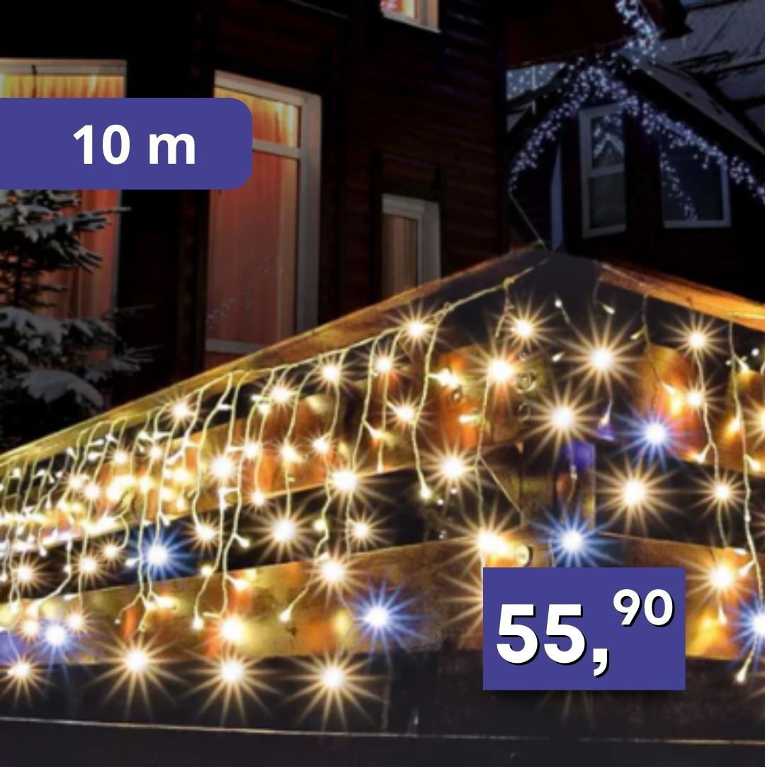 LED svetelný záves blikajúci 10m