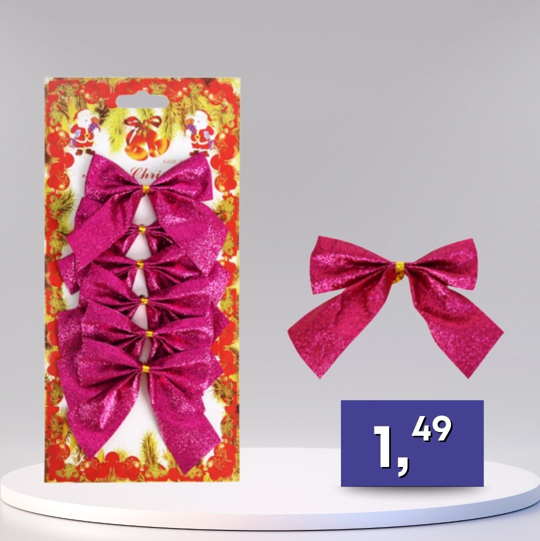 Ozdobné mašle 12ks - rôzne farby