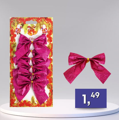 Ozdobné mašle 12ks - rôzne farby