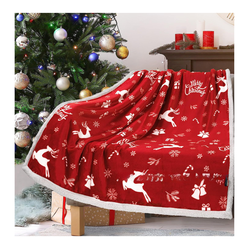 Vianočná deka - rôzne farby 1,5x2m