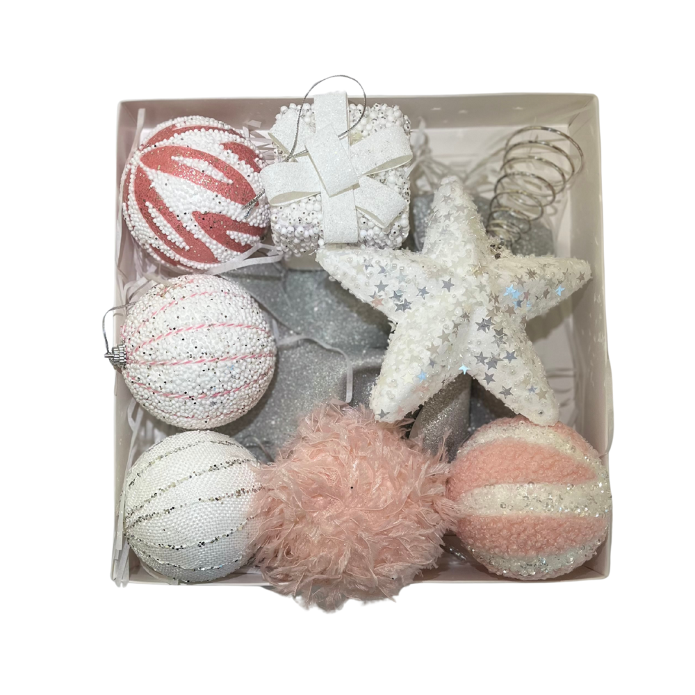 Vianočné ozdoby - 18ks rôzne farby