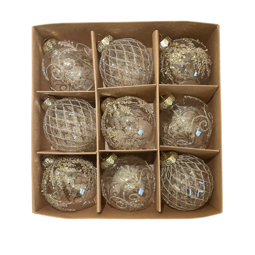 Sada vianočných ozdôb 9ks - rôzne farby