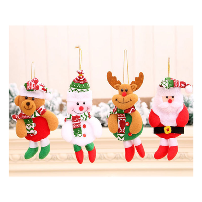 Plyšové vianočné postavičky - rôzne druhy