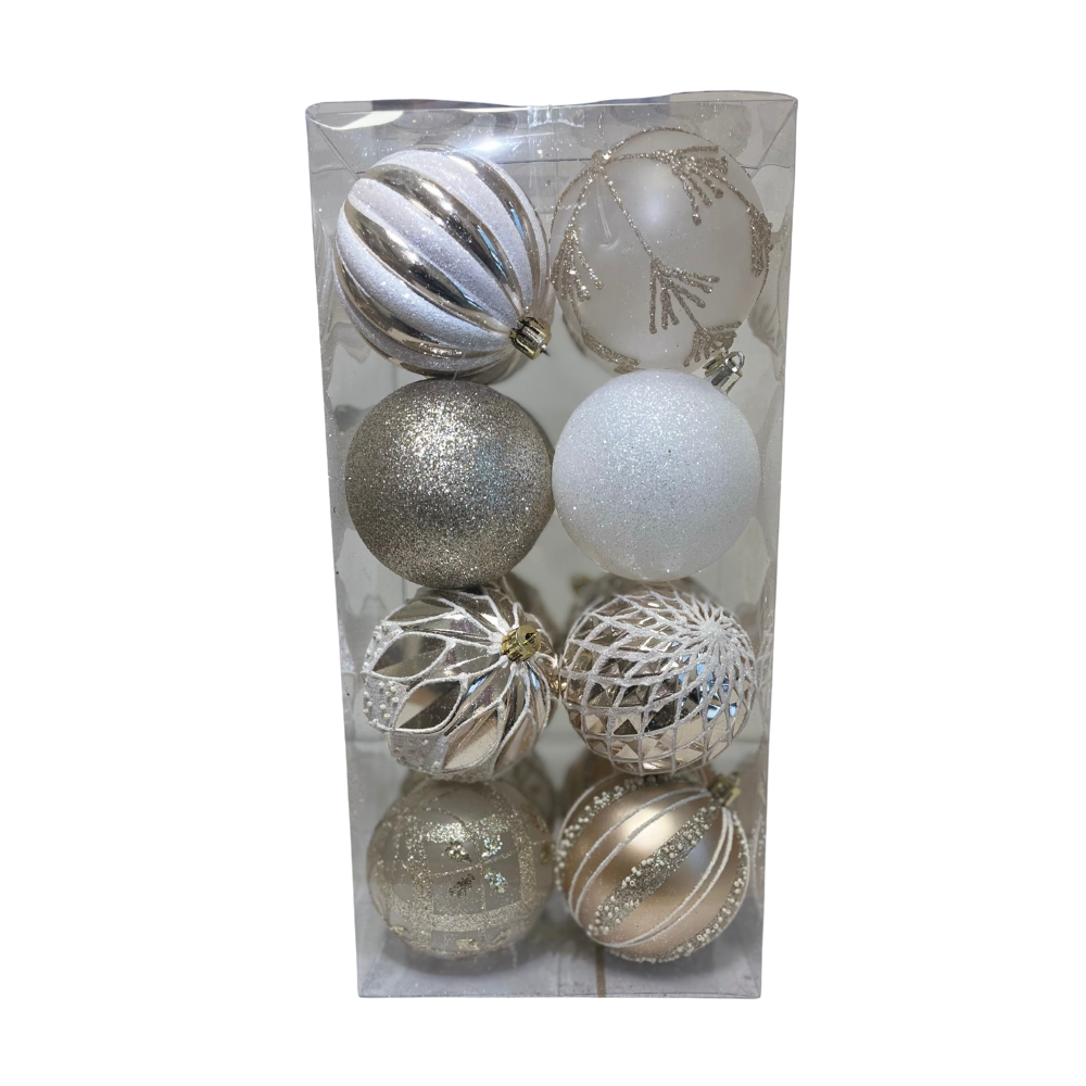 Sada vianočných gúľ - 16ks rôzne farby