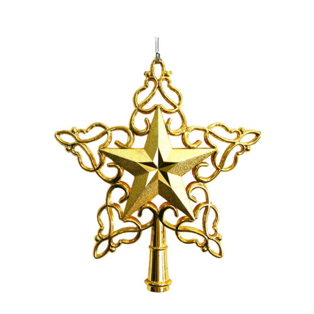 Vianočná hviezda na stromček - 20cm rôzne farby