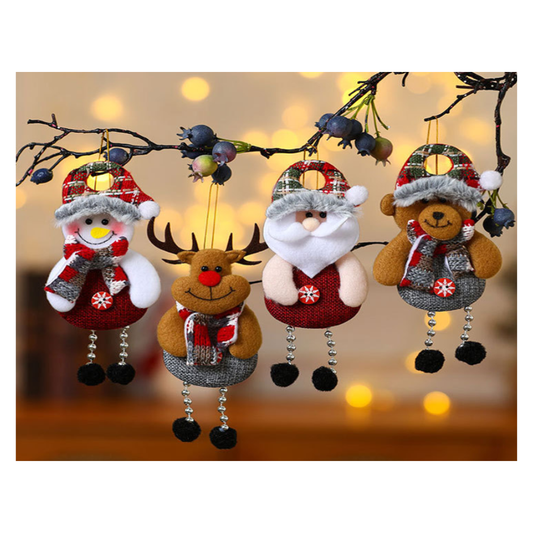 Plyšové vianočné postavičky - rôzne druhy