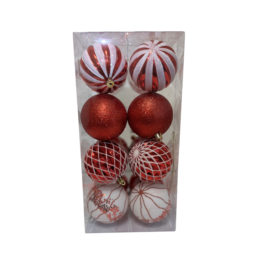 Sada vianočných gúľ - 16ks rôzne farby