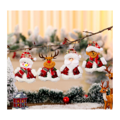 Plyšové vianočné postavičky - rôzne druhy