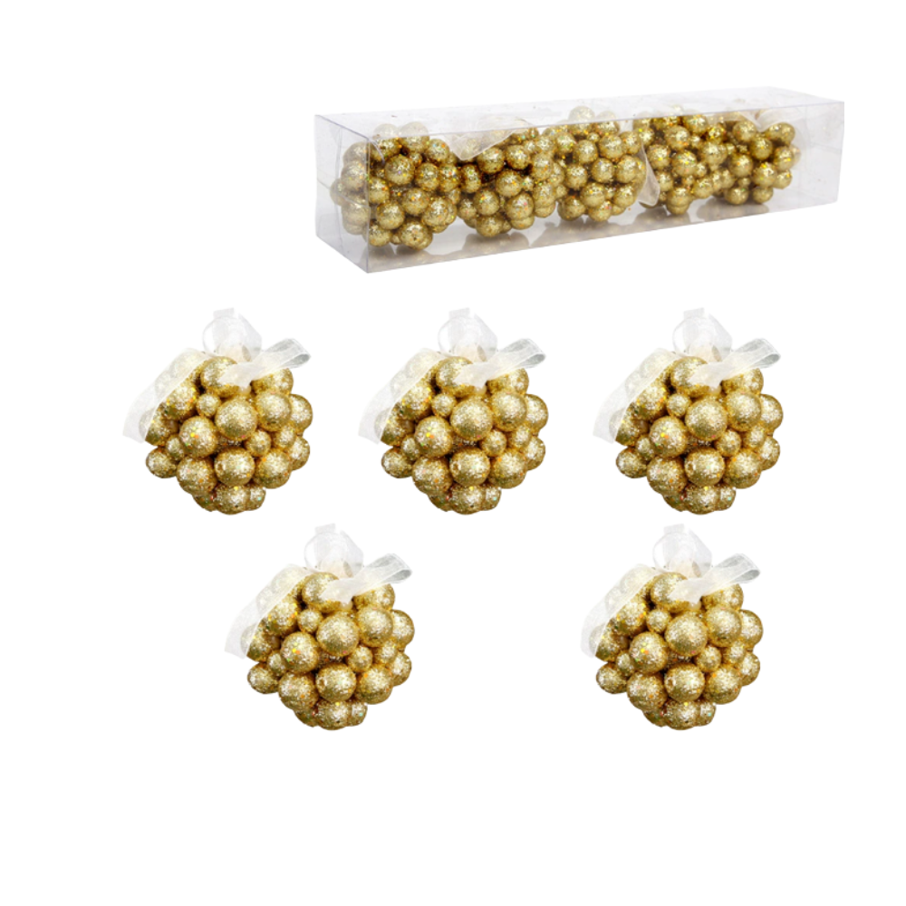 Penové vianočné gule - 5ks rôzne farby