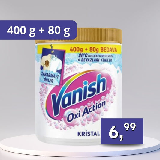 Vanish Oxi Action – prášok 400 g + 80 g grátis, biely