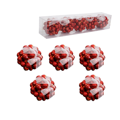 Penové vianočné gule - 5ks rôzne farby